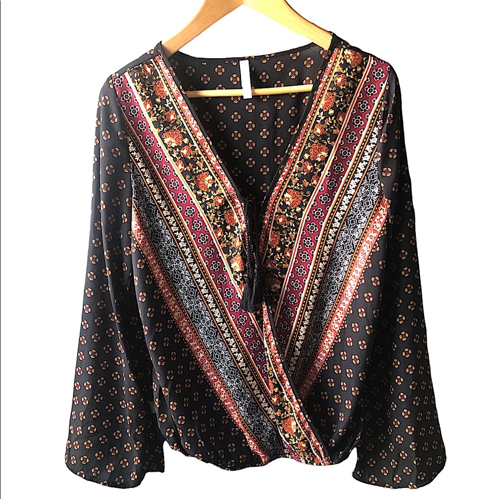 Bohemian Bell Sleeve Blouse